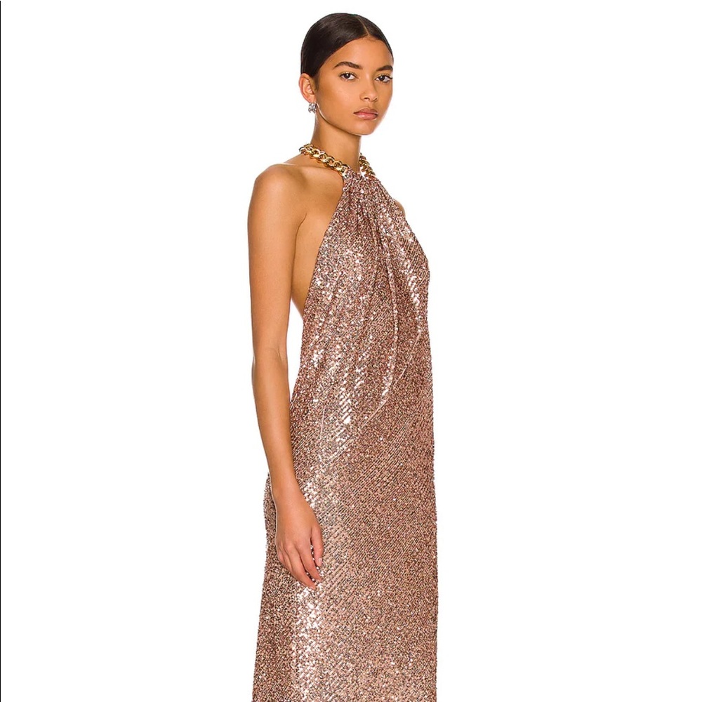 TOM FORD, sequinned halterneck gown color PINK, SS22, - Picture 2 of 6